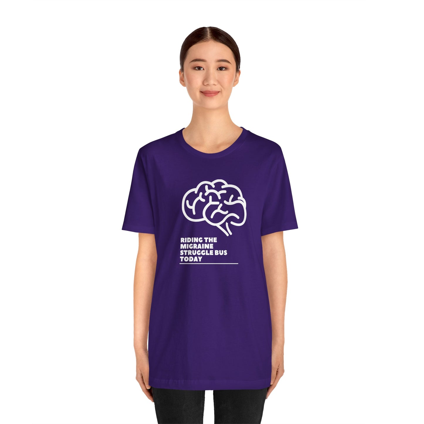 Unisex Migraine Day Invisible Illness Warrior Riding The Struggle Bus Tshirt