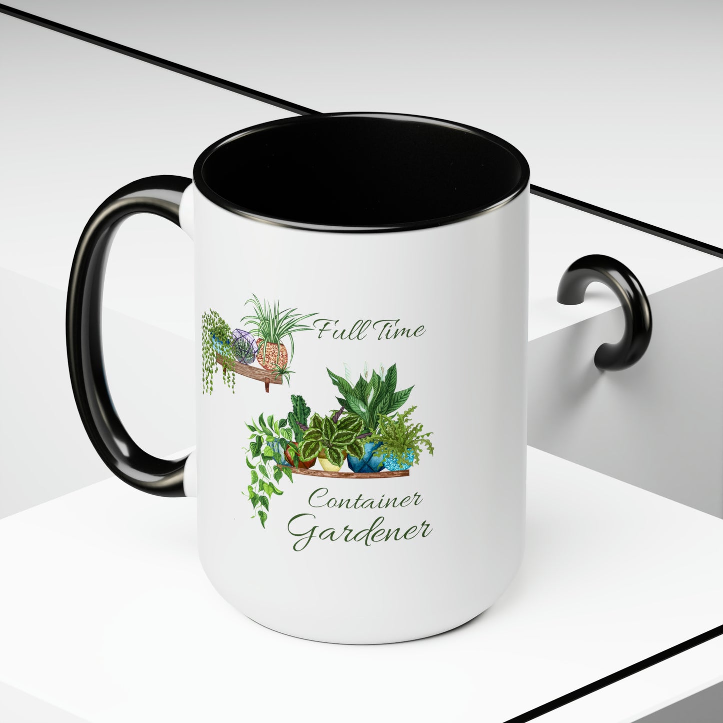 15oz Garden Themed Full Time Container Gardener Coffee Mug