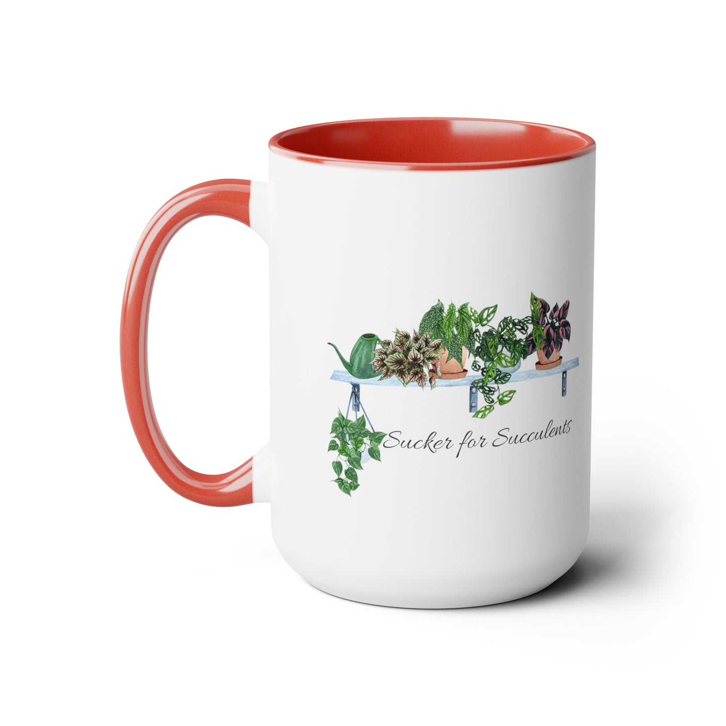 15oz Garden Themed Coffee Mug Sucker for Succulents